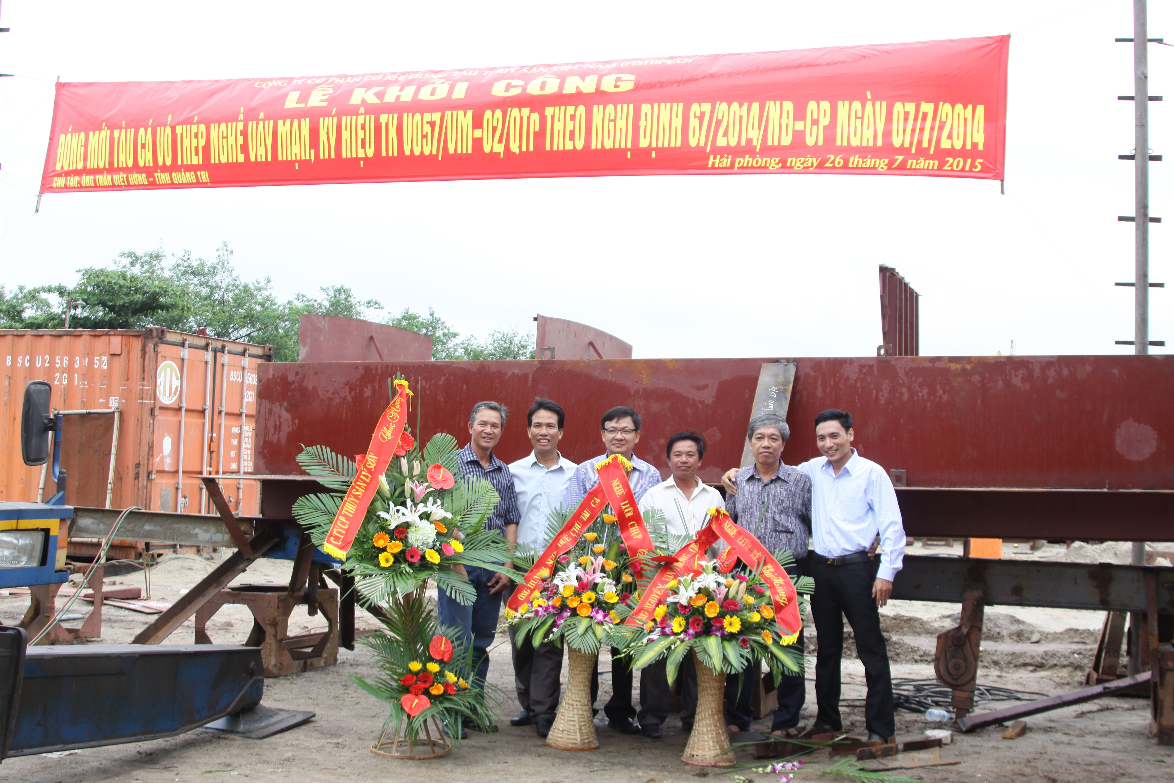 Fishipco khởi Công đóng mới tàu đánh cá nghề Vây Mạn theo Nghị định 67/2014/NĐ-CP 
