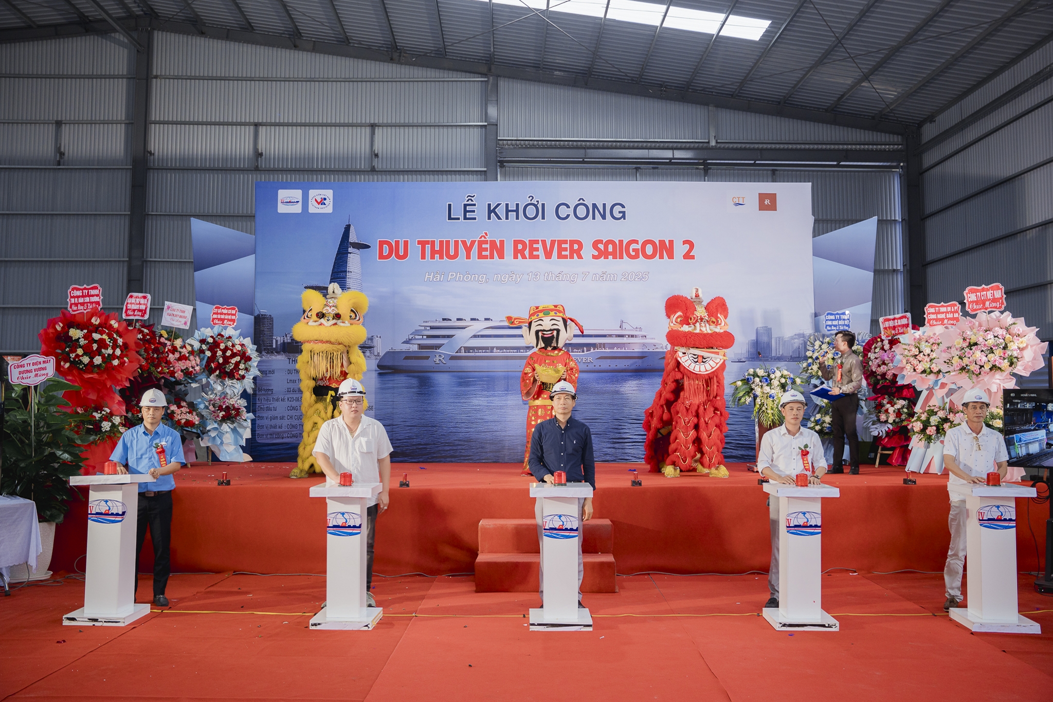 KHỞI CÔNG DỰ ÁN ĐÓNG MỚI 03 DU THUYỀN REVER SÀI GÒN 2 TẠI FISHIPCO